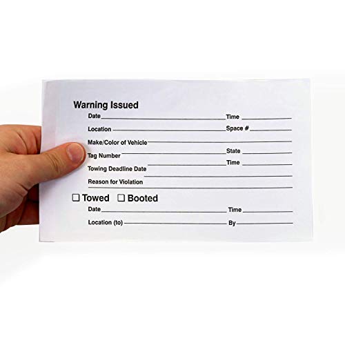 Smartsign "Please Move This Vehicle To Avoid Towing" Pack Of 50 Parking Violation Stickers | 5" X 8" #TOP3