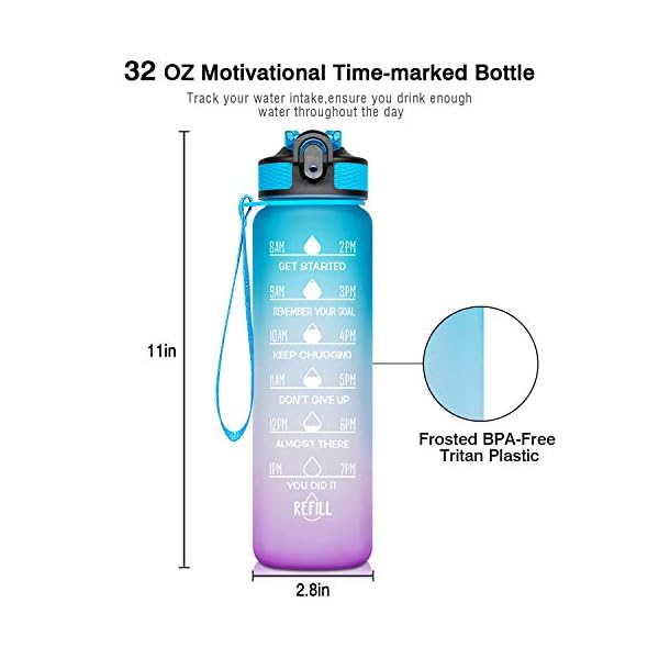 Giotto-32oz-Leakproof-BPA-Free-Drinking-Water-Bottle-with-Time-Marker-Straw-to-Ensure-You-Drink-Enough-Water-Throughout-The-Day-for-Fitness-and-Outdoor-Enthusiasts Giotto 32oz Large Leakproof BPA Free Drinking Water Bottle with Time Marker & Straw to Ensure You Drink Enough Water Throughout The Day for Fitness and Outdoor Enthusiasts-Ombre Blue Purple