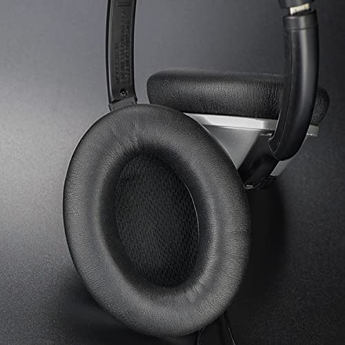 SOULWIT Protein Leather Earpads Replacement para Bose Triport 1 (TP-1), Triport 1A (TP-1A), Around-Ear 1 (AE1) Auriculares, Almohadillas con espuma de aislamiento de ruido, grosor añadido - Negro miniatura 6