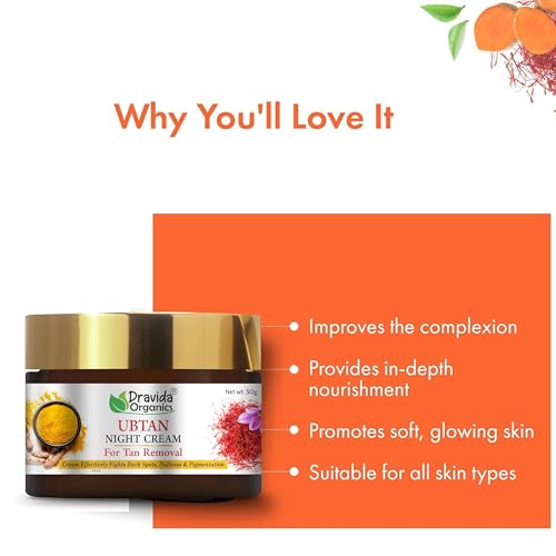 Image of Ubtan Night Cream, 50 g | Brightening Moisturizing Nourishing Face Moisturizer For All Skin Types (50 g)