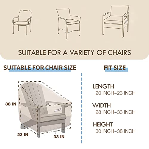 Yefu Folding Adirondack Chair (Teak)+ Adirondack Chair Cover #TOP7