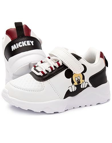 Disney Mickey Mouse Trainers Kids Classic White Sports Sneakers