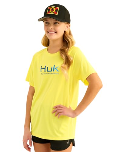 T-shirt de pêche pour enfant HUK Pursuit idéal pour le camping et bateau