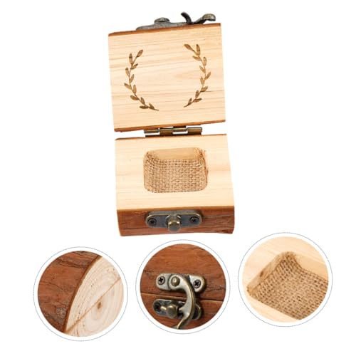Boîte à alliances délicate en bois de qualité supérieure - 7