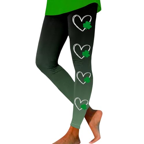 St. Paddy's Day Skimpy Ladies Leggings for Women High Waist Tummy Control Clover Butt Yoga Pants Casual Kawaii Tights