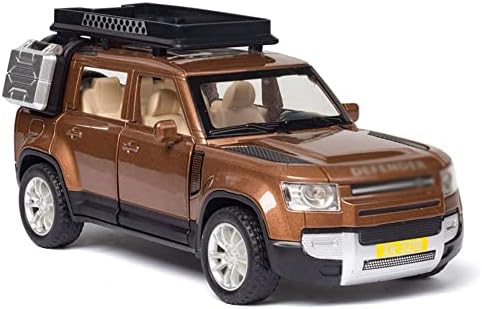 Model Cars to Build for Adults 1:32 Alloy Car Model Range Rover Sports Car Model Sound and Light Back Children Toys Favorite Model Cars Diecast Cars (Color : Brown)