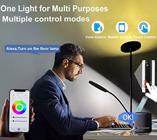 Ks Kingstar Corner Floor Lamp & Reading Lamp Rgb Color Changing Dimmable Tall Lamps Modern Led Lights With Smart App & Remote Control For For Bedroom, Living Room, Gaming Room Office #TOP5