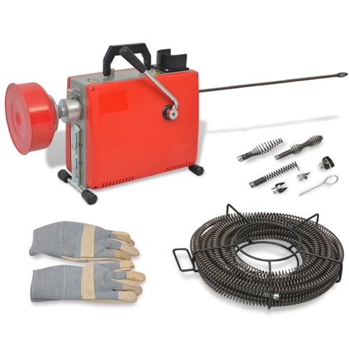 Gecheer Limpiafondos de tuberías 250W - Motor Potente, 400 RPM, 3 Fases, 220-240V~ - Adaptable a diámetros 9,5mm y 16mm Modelo YHSLRZJ-141881ES