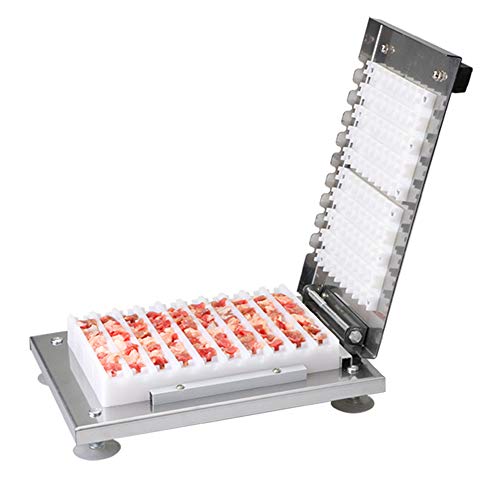 LCRSQ Wear Meat Kebab Commercial Barbecue Tool Kebab Wear Meat Machine Barbecue Skewer Stainless Steel Stringing Machine Barbecue Kebab Maker Meat Skewers Meat Skewer Too