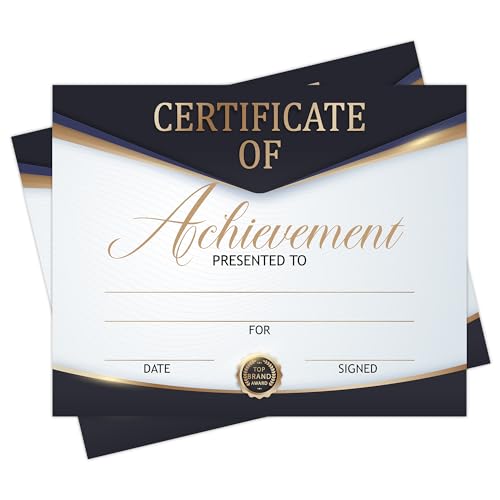 Certificats de réussite, certificats de récompense noir et or pour les étudiants, cérémonie de remise des diplômes scolaires, certificats d'achèvement...