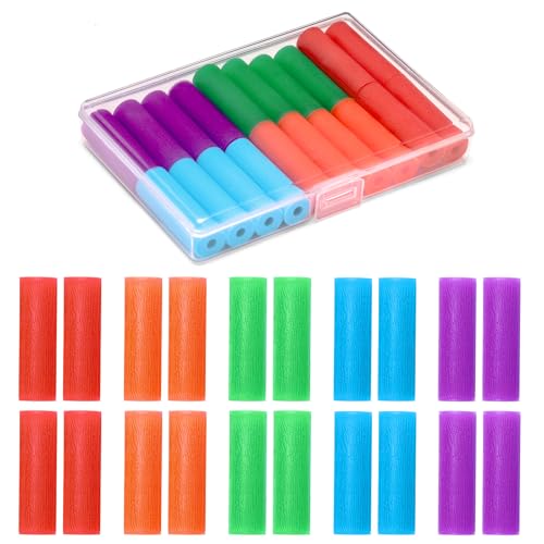 ACSKD 20 Pack Aligner Chew for Invisalign,Soft Silicone Aligner Trays Seaters, Orthodontic Chompers Aligners Accessories (Mix Colors)
