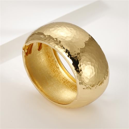 NewZenro Hammered Wide Chunky Bangle Bracelets for Women Dainty Minimalist Cuff Wrist Open Bangles Statement Unique Exaggerate Trendy Jewelry Gift2