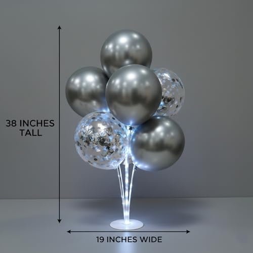 Image of Lightsfever 6 Sets LED Balloon Table Centerpieces for Party Decorations | with Pump, Balloons Table Kits Decorations for 25th Wedding Anniversary Birthday Bridal Shower Party New Year Christmas