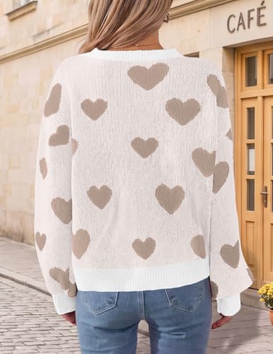 Image of Libsorge Womens Valentine Heart Sweater 2026 Valentines Day Trendy Cute Oversized Long Sleeve Pullover Sweaters