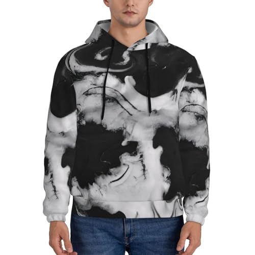 Fashion Men'S Hoodie Long Sleeves Hooded Sweatshirt Casual Pullover .Marble Texture Printed Hoodies For Men2