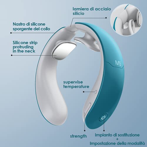 Intelligent Neck Massager With Heat, Electric Pulse Neck Massager For Pain Relief,6 Modes 18 Levels Smart Deep Tissue Trigger Point Massage,Support App And Remote Control #TOP6