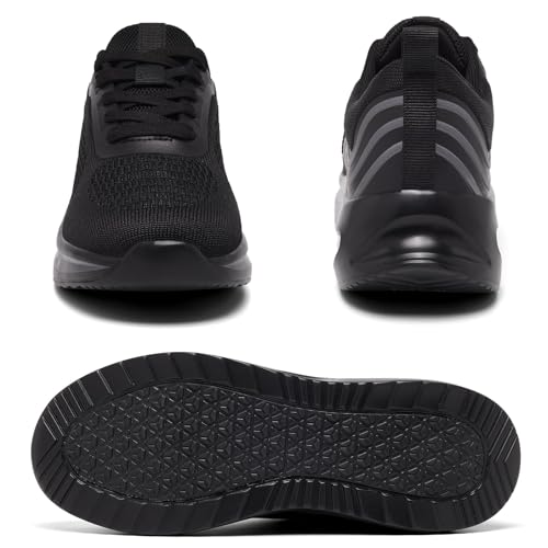 Trainers for Women Black Running Shoes Ladies Arch Support Memory Foam Plantar Fasciitis Orthopedic Shoes Air Cushion Comfort Breathable Non Slip Gym Sneakers All Black UK 5.5 - Image 5