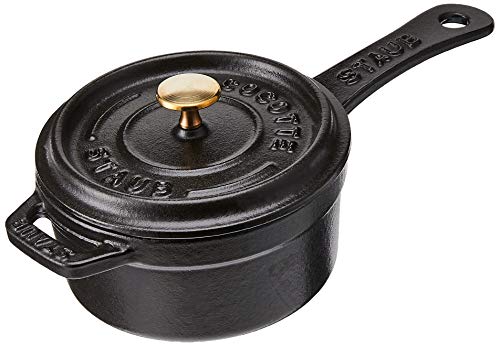 Staub Cast Iron 0.25-qt Mini Saucepan - Matte Black, Made