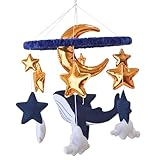 TINITIGIES Ocean Whale Baby Mobile for Crib - Ocean Whale with Moon and Stars Nursery Decor - Gender Neutral Baby Gift