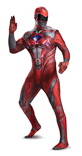 Disguise Men's Red Ranger Movie Bodysuit Costume, Medium