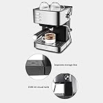 QJRGUY Home Office Espresso Coffee Machine with Milk Frother, 850W High Performance 1.6L Removable Water Tank, for Cappuccino Latte, - Image 5
