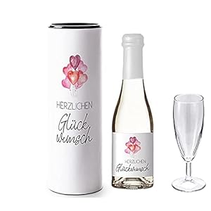 Piccolo Sekt Geschenk 0,2 | Geschenke mit Alkohol & Geschenkverpackung | Sekt mit Geschenk Box, Glas & Spruch…