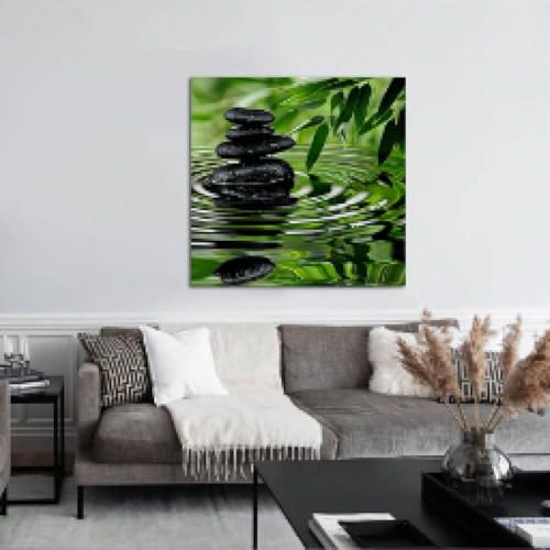 Impression nature morte de haute qualité tableau galets et cadre chic