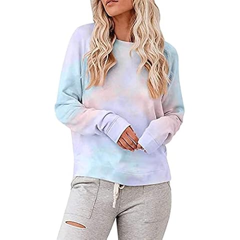 EFOFEI Women's Casual Tie Dye Sweatshirt Cover