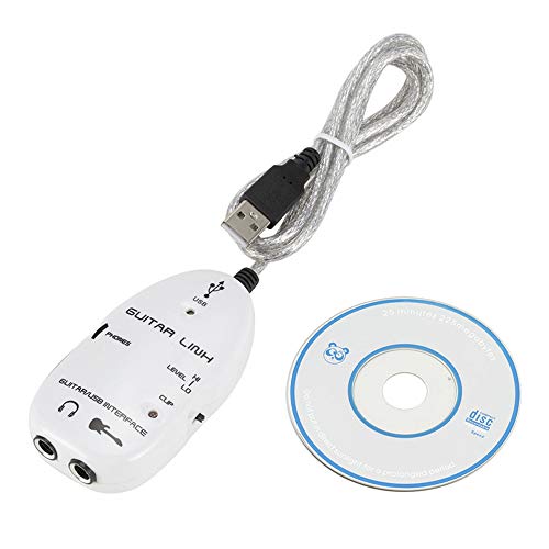 RuleaxAsi Guitarra ao gravador do conector audio do adaptador do cabo da relação da relação de USB p