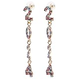 Uonlytech Pendientes Colgantes con Brillo para Mujer Bisutería de Moda Joyas Elegantes y Versátiles para Look Diario y Ocasiones Especiales