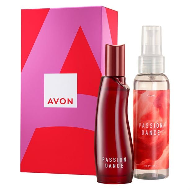 Avon Set di profumo Passion Dance in bella confezione regalo floreale/chypre