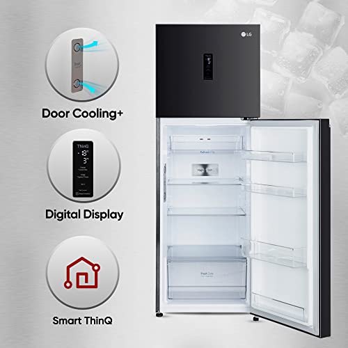 LG 322 L 3 Star Smart Inverter Wi-Fi Frost-Free Double Door Refrigerator (GL-T342TESX, Ebony Sheen, Door Cooling+ & Convertible) - Image 5