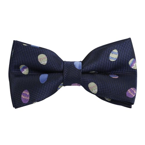 Alizeal Adjustable Neck Mens Pre-tied Bow Ties with Easter Egg Patterns Easter Egg