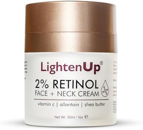 Lighten-Up Anti Aging 2% Retinol Face & Neck Cream - 1 Fl oz / 30 ml - With Vitamin C, Allantoin & Shea Butter