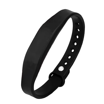 Pulseira NFC em branco 13,56 MHz NFC etiquetas adesivas NFC com memória 1K programável pulseira de borracha de silicone IC NFC Chip Tags compatíveis com dispositivos celulares Android e NFC, 5 peças