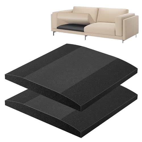 GIONAR 2 cojines de sofá de 55 x 55 cm, para reparación de sofás, espuma y muebles, repuesto de reparación de hundimiento de alta densidad para sofá de dos plazas