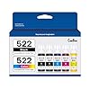 522 botellas de tinta de repuesto de alta capacidad (5 botellas) para botellas de repuesto de tinta compatibles con Epson 522 (no tinta de sublimación) Uso para impresora EcoTank ET-2803 ET-2800