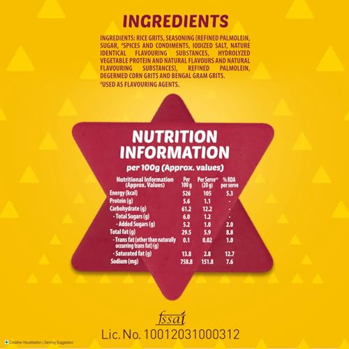 Image of Bingo! Mad Angles Achaari Masti - Desi Mango Pickle Flavour Crunchy Triangle Chips | Tasty Snack for Any Time Cravings, 64g /60g (weight May Vary) (Pack of 2)