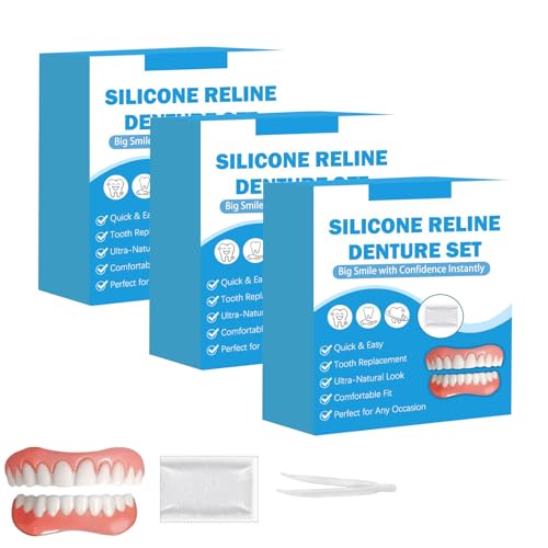 Kit de rebase de prótesis dentales completas inferiores y superiores de silicona