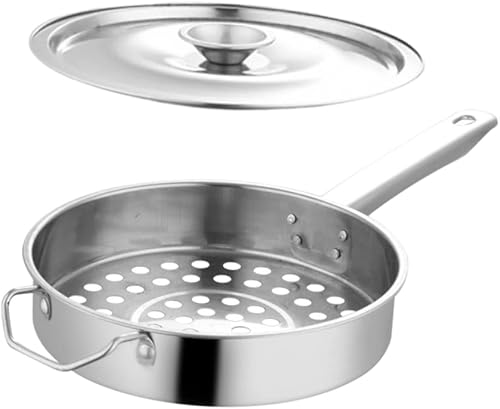 Colador de malla de acero inoxidable con agujeros para uso doméstico, colador de cocina a prueba de óxido para cocinar, ideal para pasta, mariscos y