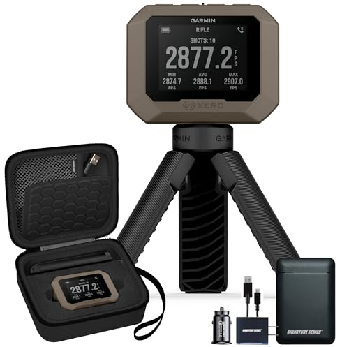 Garmin Xero C1 PRO Chronograph for Ballistic Data | Measure 100-5,000 FPS, Instant Readings | with Tripod and Signature Series Case Bundle