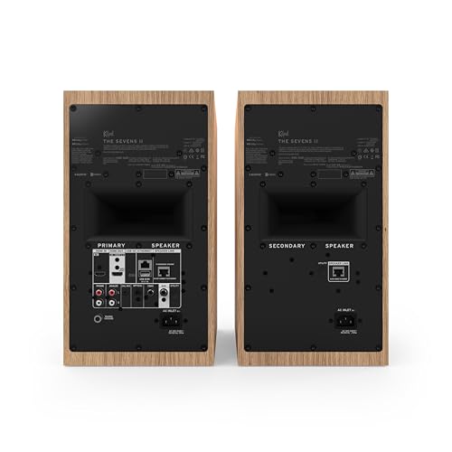 Image of Klipsch The Sevens II Dolby Atmos 6.5 inch Powered Speakers Red Oak (Pair)