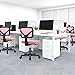 DUMOS Armless Desk Chairs with Wheels, Ergonomic Adjustable Home Office Swivel Rolling Task Chair No Arms, Comfy Mesh Mid Back Computer Work Vanity Desk Seat for Small Spaces, New Pink