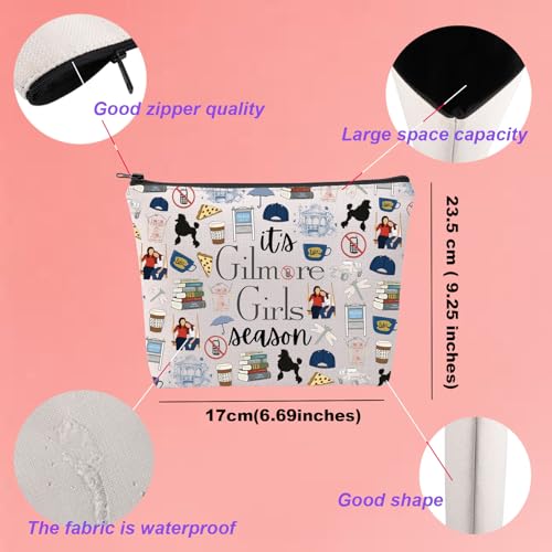 KUIYAI TV Show Merchandise Cosmetic Bag Luke’s Coffee Gift Rory Lorelai Lovers Gift It’s Season Makeup Bag Gift (GilmoSeasonMup)4