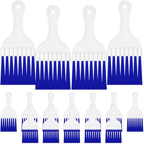 Image of Boao 16 Packs Coil Brush Air Conditioner Condenser Refrigerator Cleaning HVAC Coil Cleaner Small Plastic Whisk Brush (Blue)