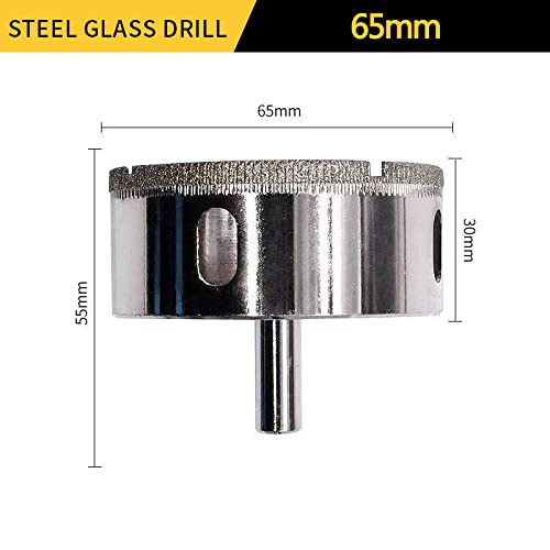Broca de diamante para vidrio y cerámica 65mm miniatura 2
