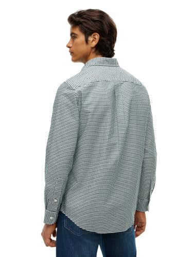 Image of Tommy Hilfiger Men's Long Sleeve Oxford Shirts in Regular Fit, Men's Button Down Shirts, Also Available in Big and Tall