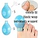 Nexolia Finger Waterproof Sleeve Toe Soak Sleeve for Injury Protection Quality Waterproof Cover for Shower Bath Large and Small Size Set Includes Each Ideal for Wound Care and Nail Protection （11）