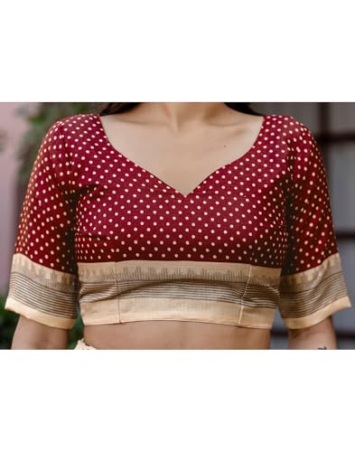 Image of SIRIL Women's Cotton Printed Saree with Unstitched Blouse Piece