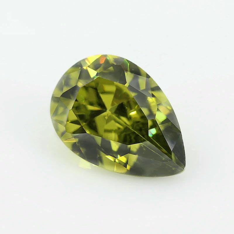12 Geburtssteinfarben, mehrfarbig, birnenförmig, lose Steine, synthetische Edelsteinperlen für Schmuck, 240 Stück, 6 x 8 mm, 12 Farben